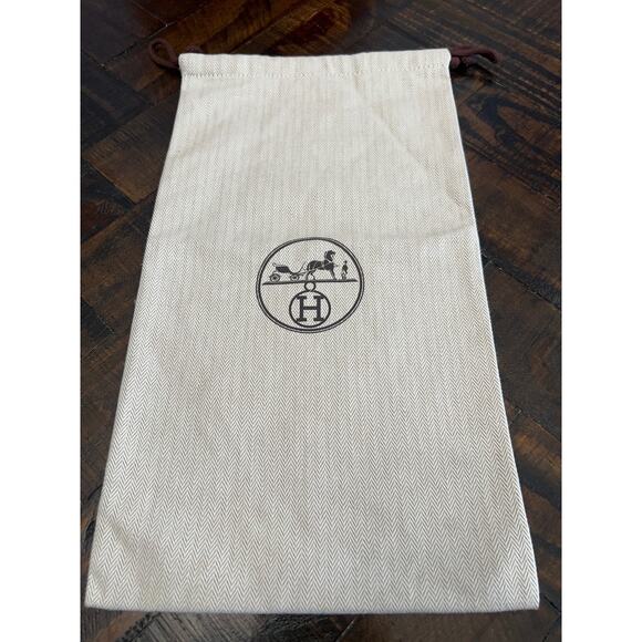 Hermes Dust Bag Beige 8.5 x 15.5 - Picture 1 of 2